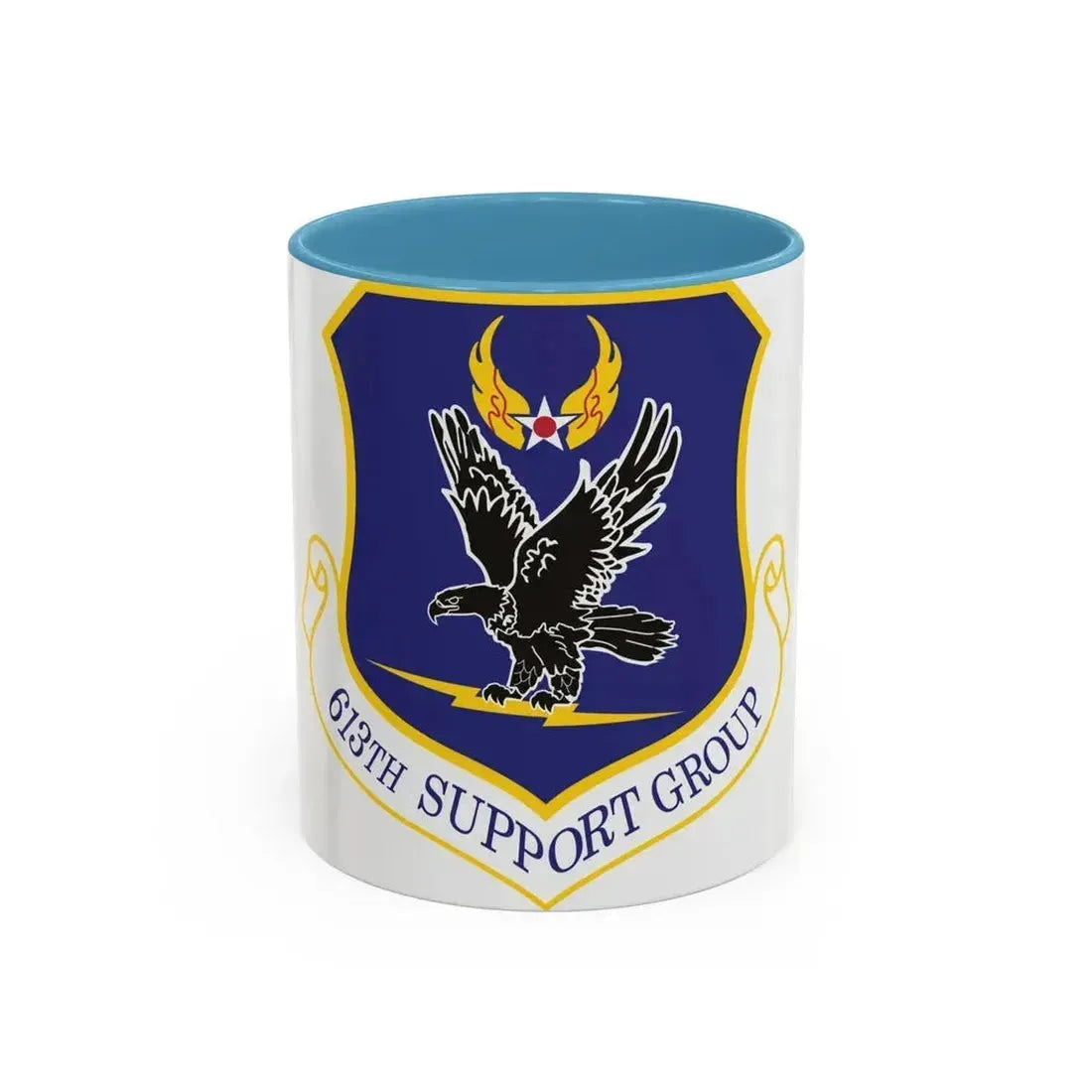 613th Support Group (U.S. Air Force) Accent Coffee Mug 11oz Light Blue - Go Mug Yourself