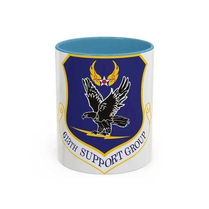 613th Support Group (U.S. Air Force) Accent Coffee Mug 11oz Light Blue - Go Mug Yourself
