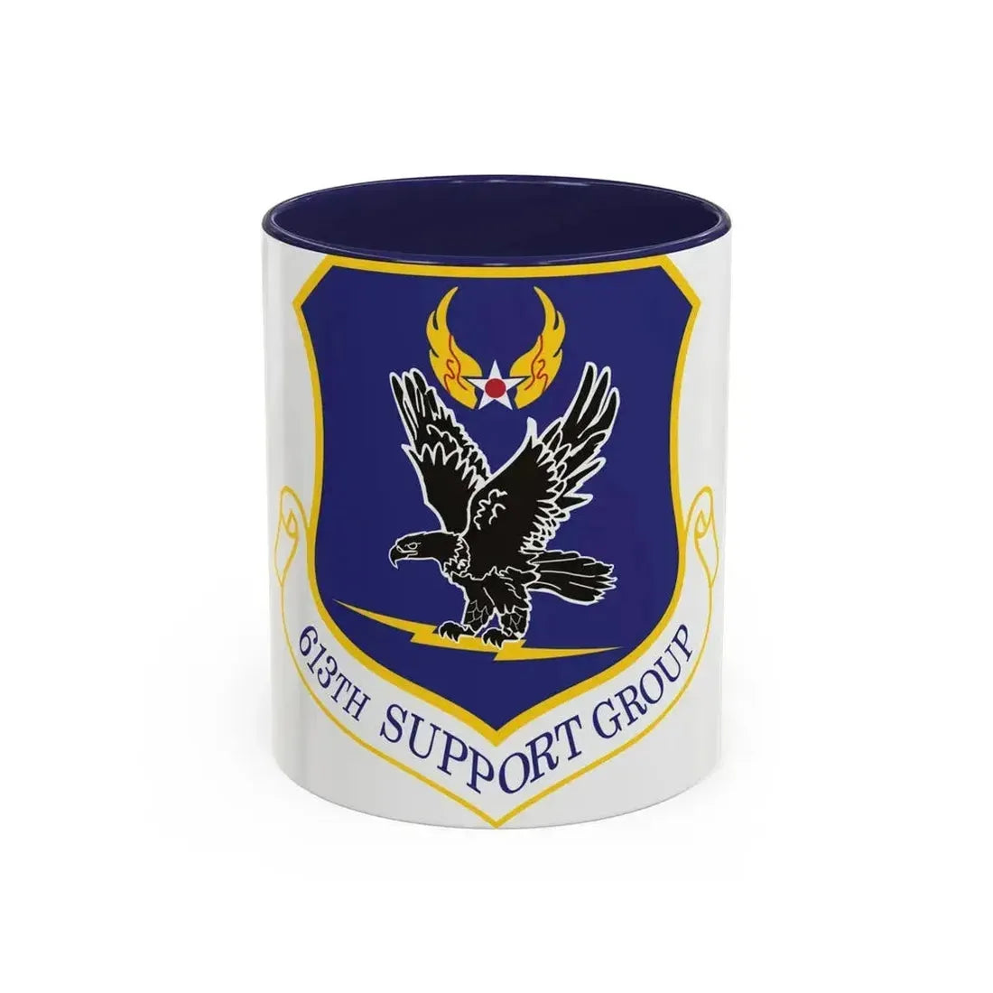 613th Support Group (U.S. Air Force) Accent Coffee Mug 11oz Navy - Go Mug Yourself