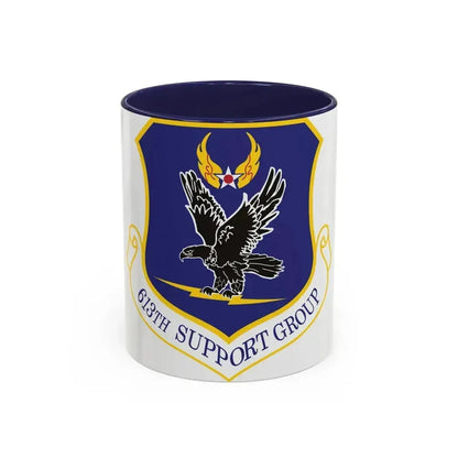 613th Support Group (U.S. Air Force) Accent Coffee Mug 11oz Navy - Go Mug Yourself