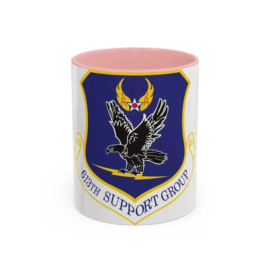 613th Support Group (U.S. Air Force) Accent Coffee Mug 11oz Pink - Go Mug Yourself