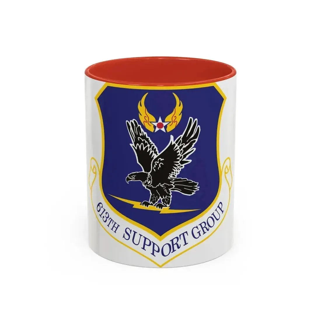 613th Support Group (U.S. Air Force) Accent Coffee Mug 11oz Red - Go Mug Yourself