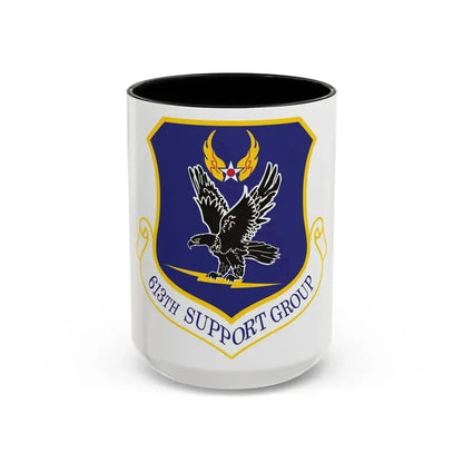 613th Support Group (U.S. Air Force) Accent Coffee Mug 15oz Black - Go Mug Yourself