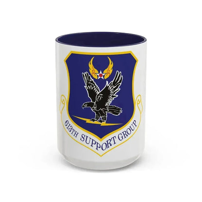 613th Support Group (U.S. Air Force) Accent Coffee Mug 15oz Navy - Go Mug Yourself