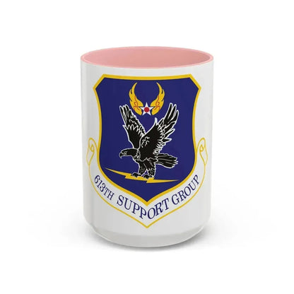 613th Support Group (U.S. Air Force) Accent Coffee Mug 15oz Pink - Go Mug Yourself