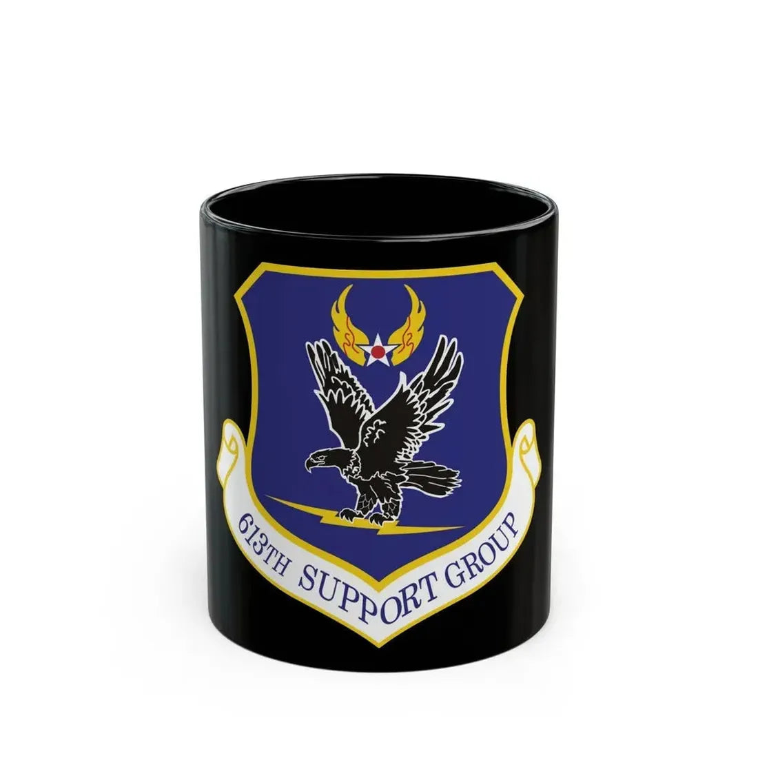 613th Support Group (U.S. Air Force) Black Coffee Mug 11oz - Go Mug Yourself