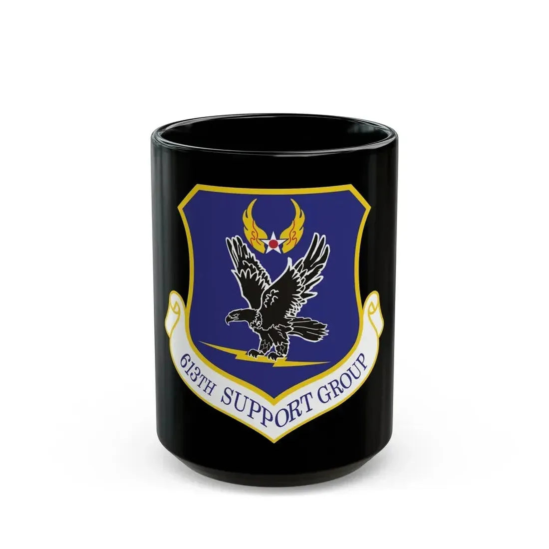 613th Support Group (U.S. Air Force) Black Coffee Mug 15oz - Go Mug Yourself