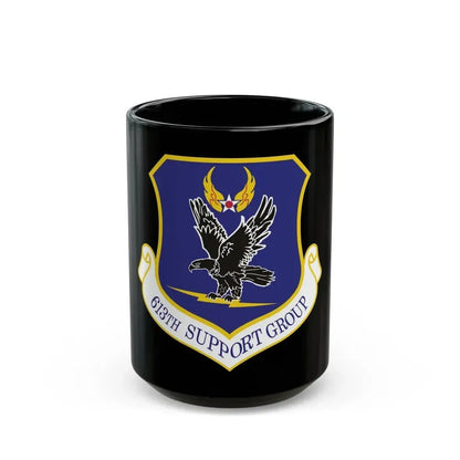 613th Support Group (U.S. Air Force) Black Coffee Mug 15oz - Go Mug Yourself