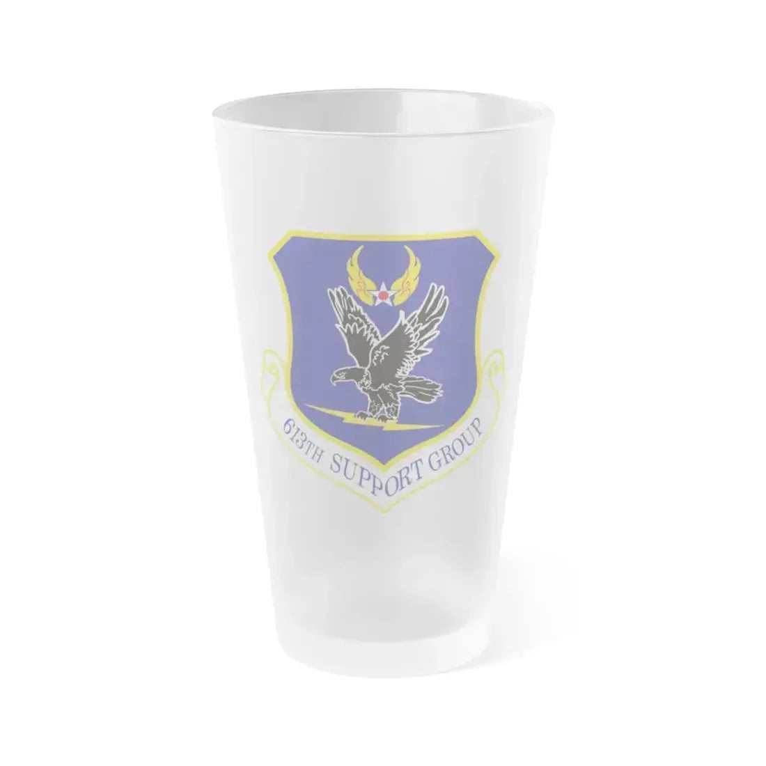 613th Support Group (U.S. Air Force) Frosted Pint Glass 16oz 16oz Frosted - Go Mug Yourself