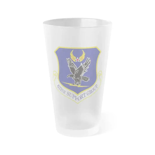 613th Support Group (U.S. Air Force) Frosted Pint Glass 16oz 16oz Frosted - Go Mug Yourself