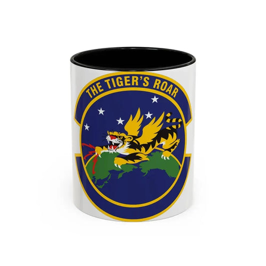 614 Air and Space Communications Squadron AFSPC (U.S. Air Force) Accent Coffee Mug 11oz Black - Go Mug Yourself