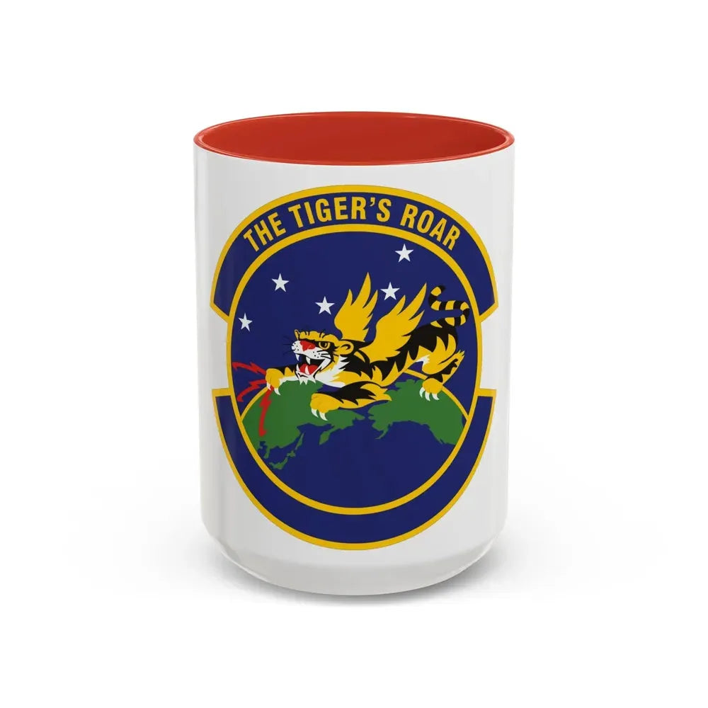614 Air and Space Communications Squadron AFSPC (U.S. Air Force) Accent Coffee Mug 15oz Red - Go Mug Yourself