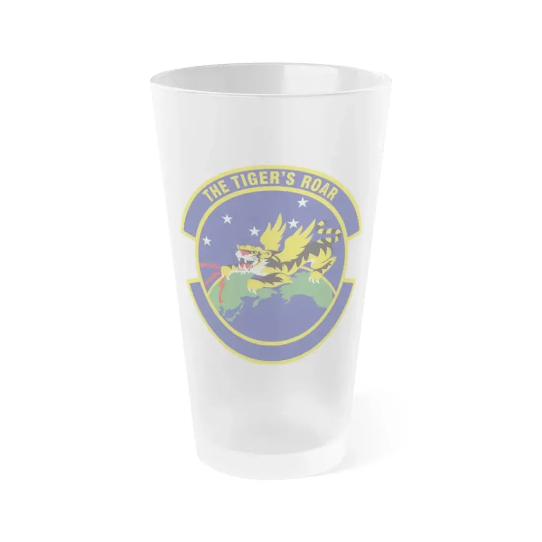 614 Air and Space Communications Squadron AFSPC (U.S. Air Force) Frosted Pint Glass 16oz Default Title - Go Mug Yourself