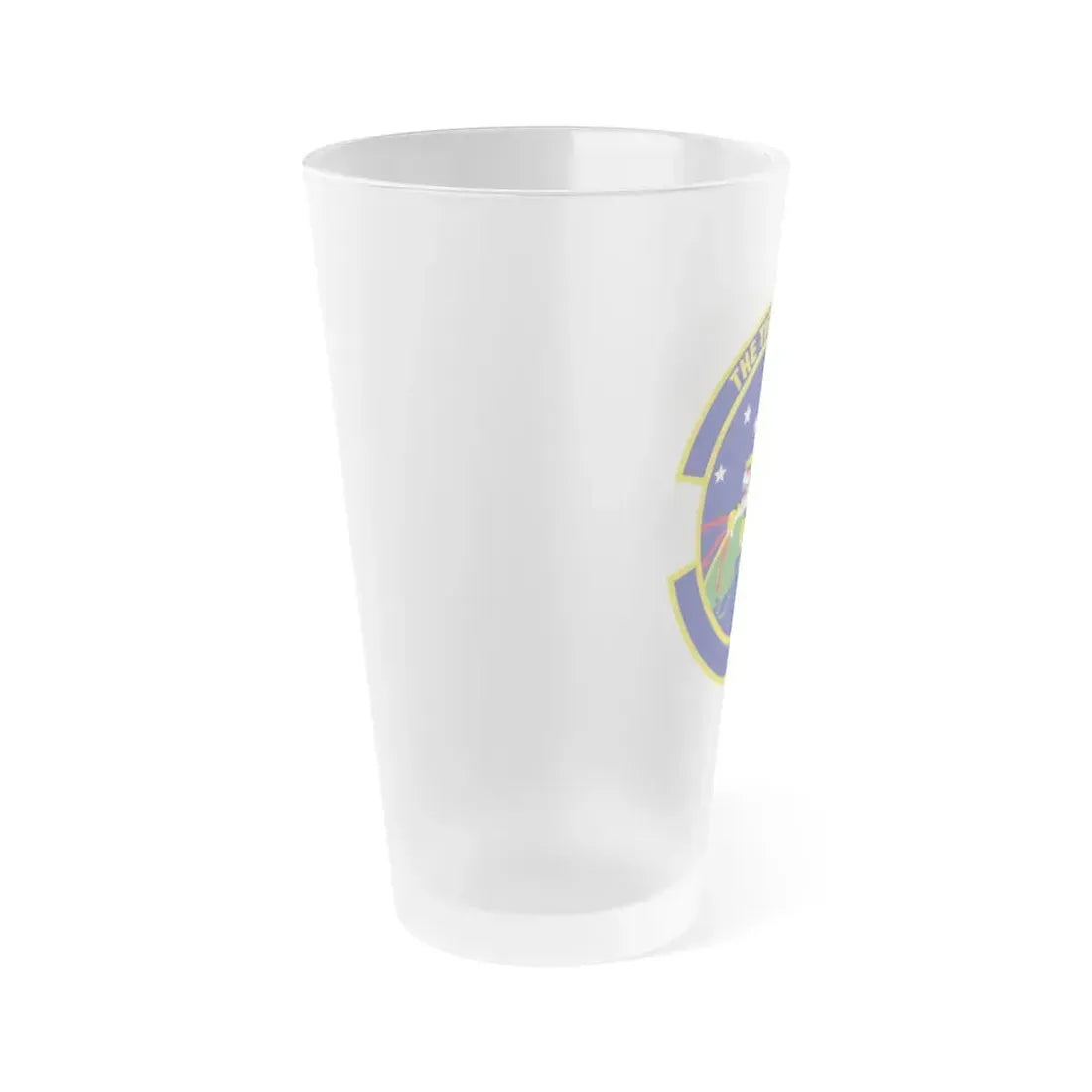 614 Air and Space Communications Squadron AFSPC (U.S. Air Force) Frosted Pint Glass 16oz - Go Mug Yourself