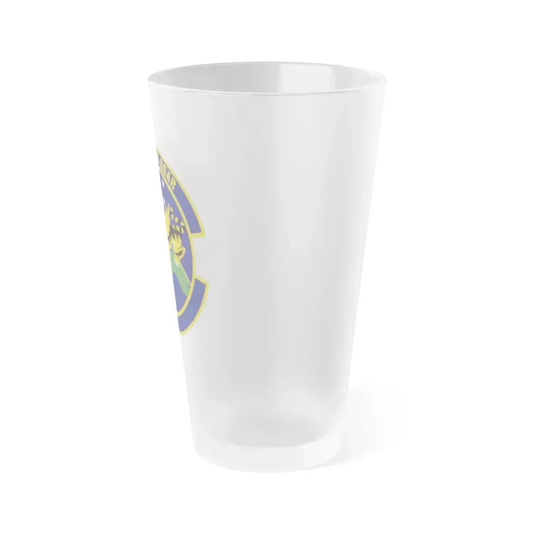 614 Air and Space Communications Squadron AFSPC (U.S. Air Force) Frosted Pint Glass 16oz - Go Mug Yourself