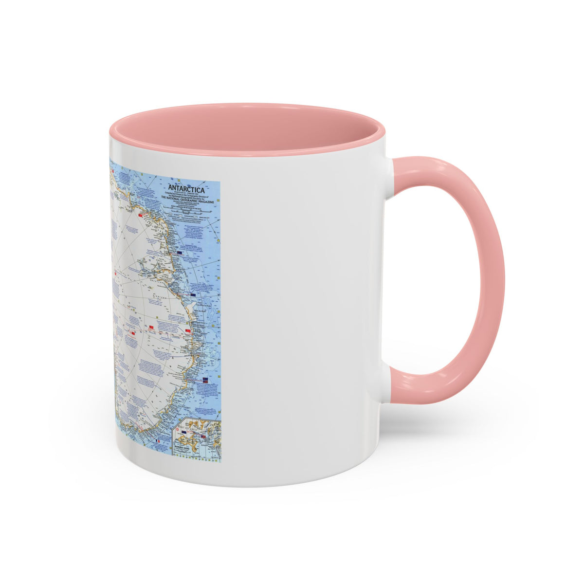 Antarctica (1963) (Map) Accent Coffee Mug