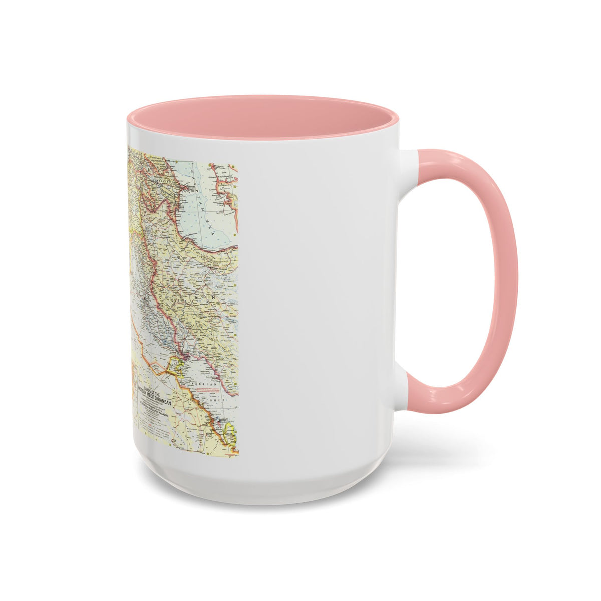 Middle East - The Eastern Mediterranean (1959) (Map) Accent Coffee Mug