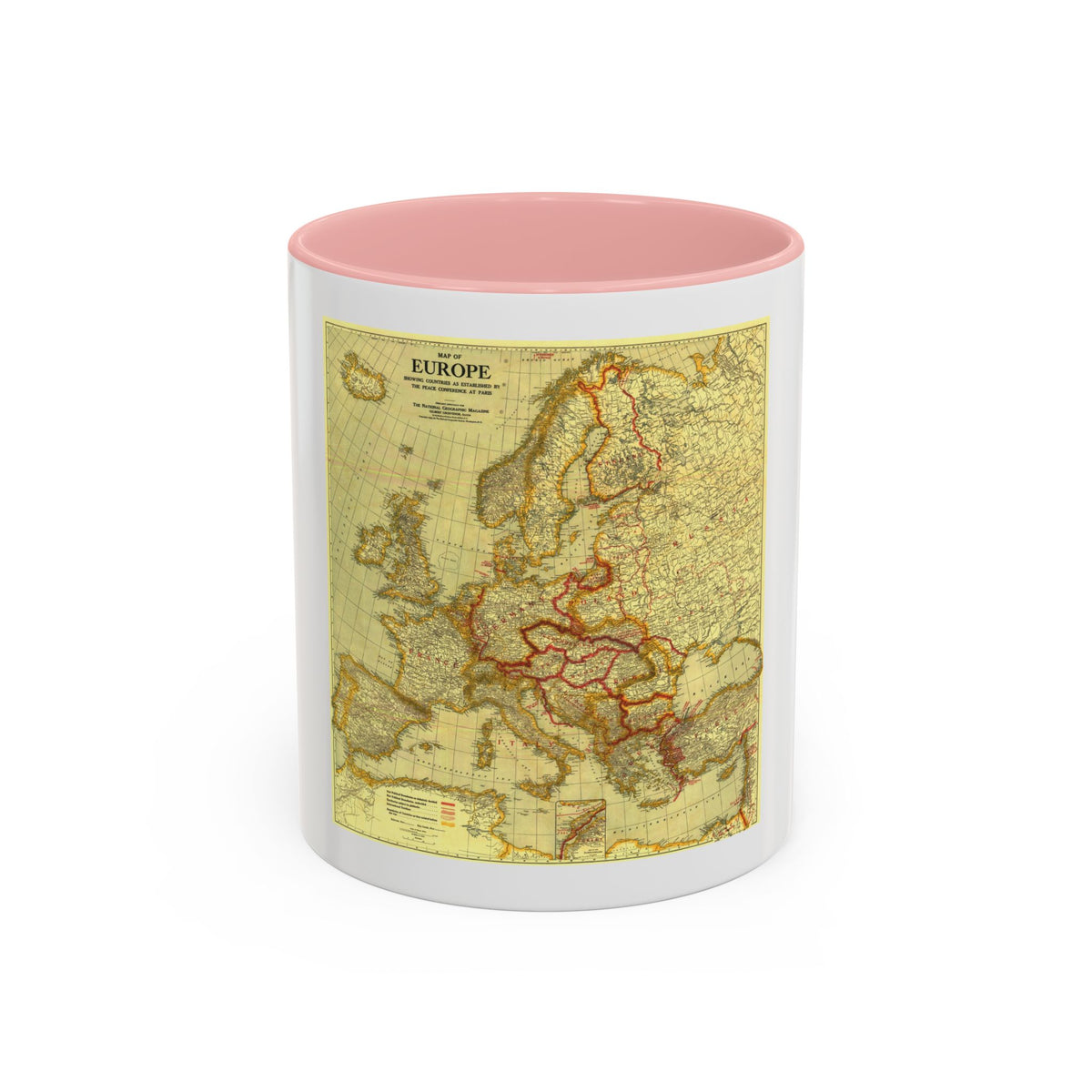 Europe, Peace Conference at Paris (1920) (Map) Accent Coffee Mug