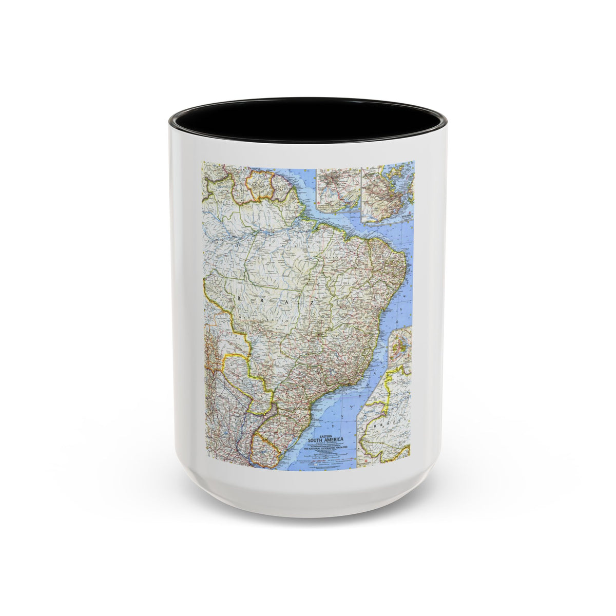 South America - Eastern (1962) (Map) Accent Coffee Mug