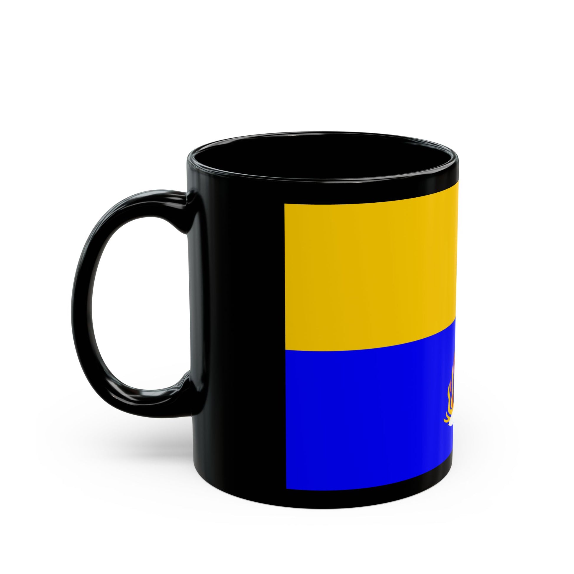 Flag of Kalkara 1993 to 2009 Malta - Black Coffee Mug-Go Mug Yourself