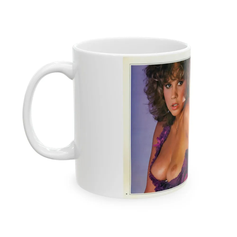 Linda Blair #227 - Partially Topless 1 (Vintage Female Icon) White Coffee Mug-Go Mug Yourself