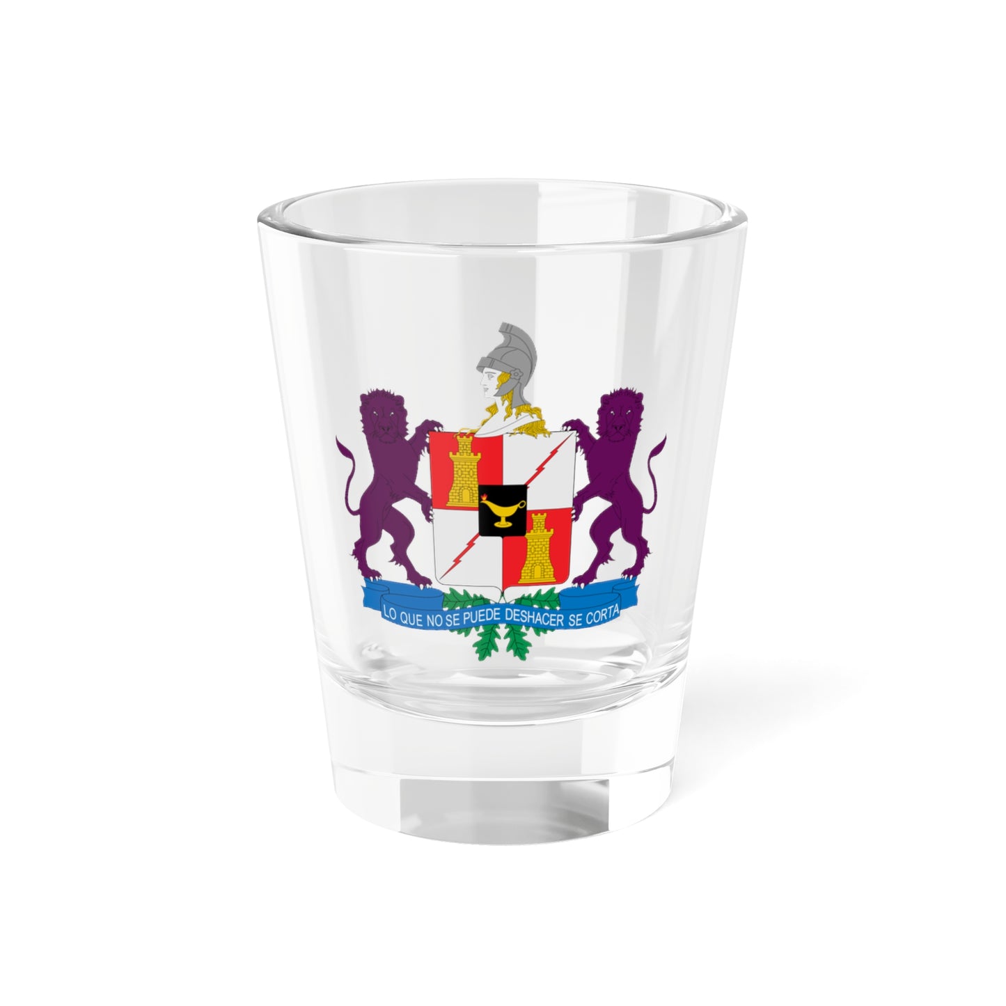 Escudo Escuela de Armas Blindadas-Colombia (Colombia) (Coat of Arms) Shot Glass 1.5oz