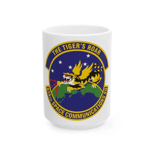 614th Space Communications Squadron (U.S. Air Force) White Coffee Mug 15oz - Go Mug Yourself
