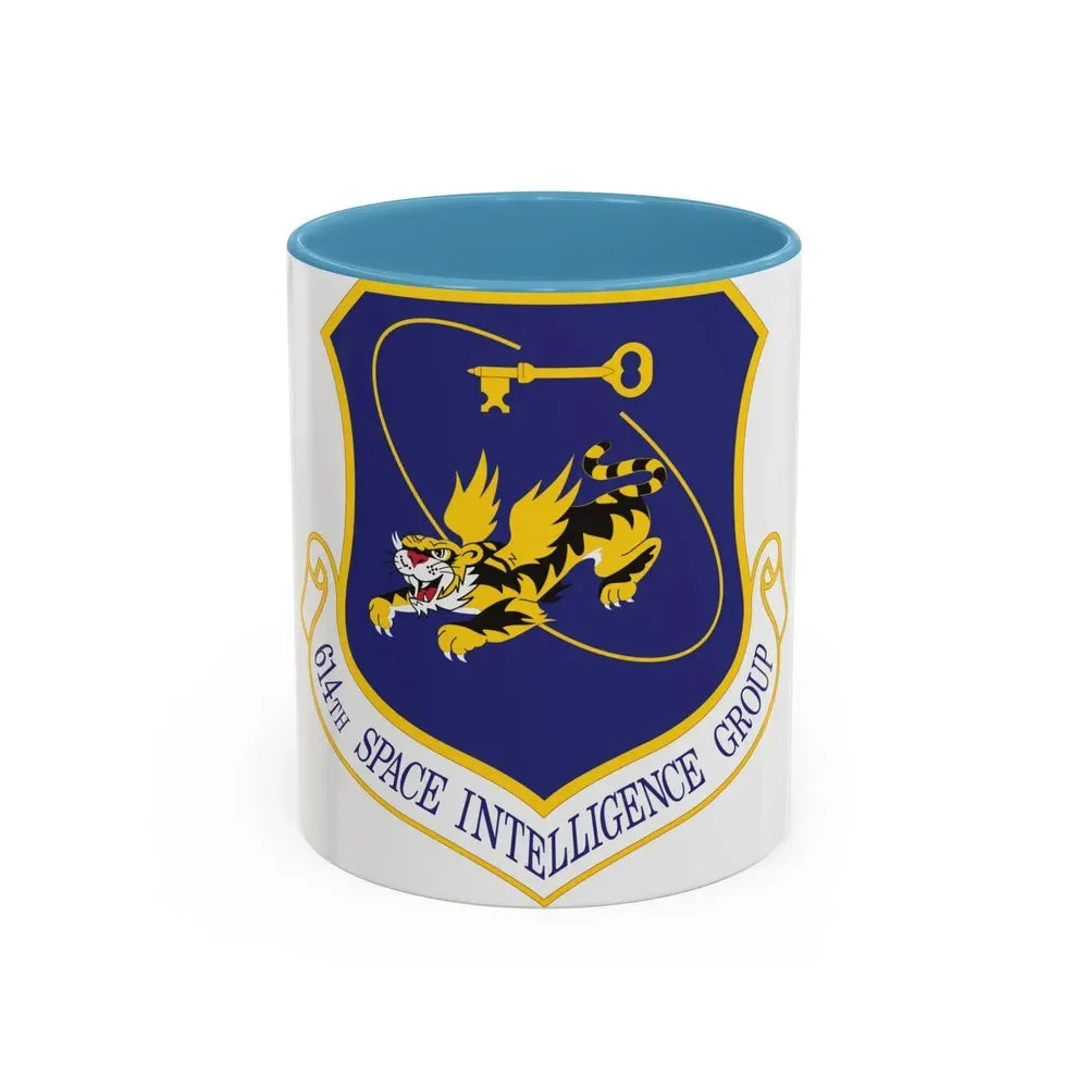 614th Space Intelligence Group (U.S. Air Force) Accent Coffee Mug 11oz Light Blue - Go Mug Yourself