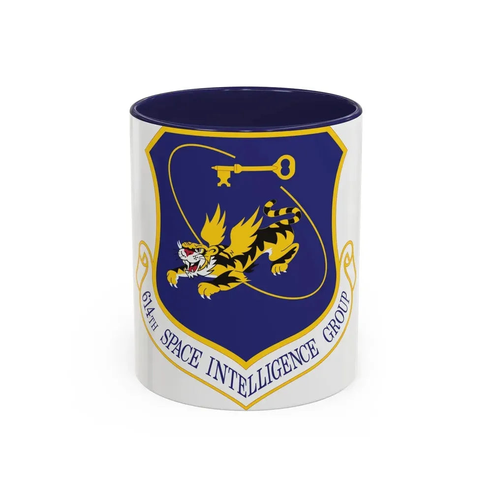 614th Space Intelligence Group (U.S. Air Force) Accent Coffee Mug 11oz Navy - Go Mug Yourself