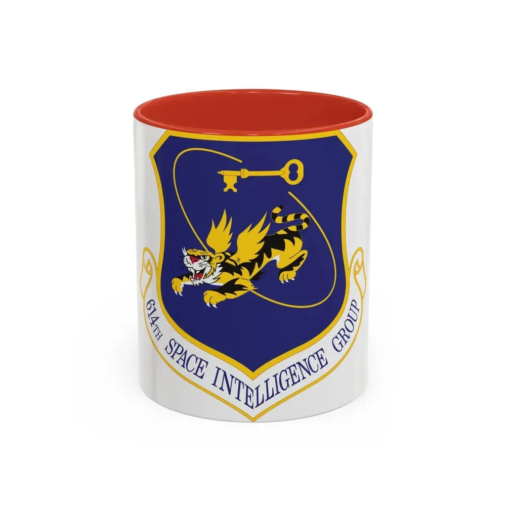 614th Space Intelligence Group (U.S. Air Force) Accent Coffee Mug 11oz Red - Go Mug Yourself