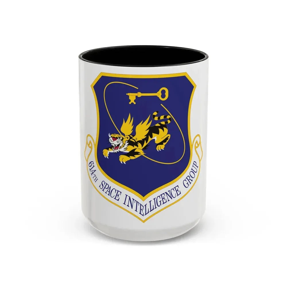 614th Space Intelligence Group (U.S. Air Force) Accent Coffee Mug 15oz Black - Go Mug Yourself