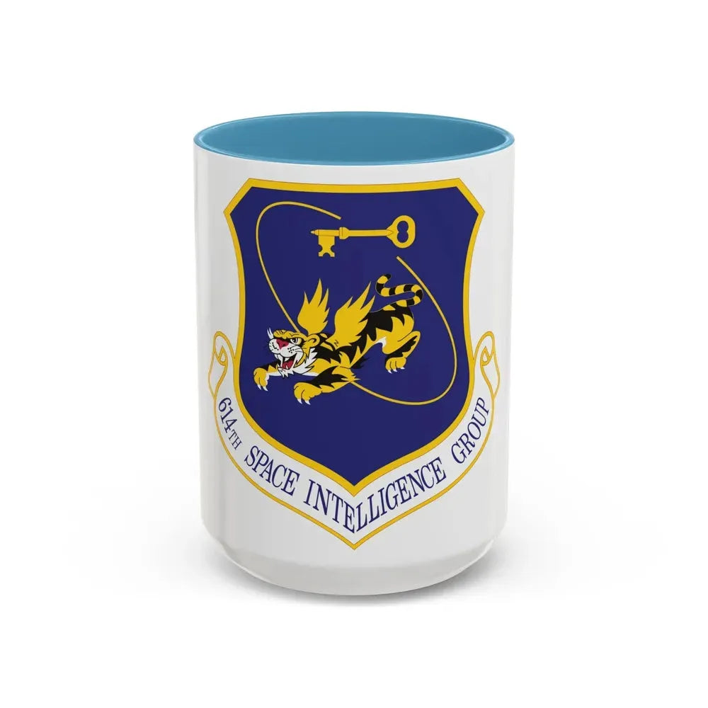 614th Space Intelligence Group (U.S. Air Force) Accent Coffee Mug 15oz Light Blue - Go Mug Yourself
