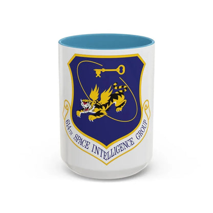 614th Space Intelligence Group (U.S. Air Force) Accent Coffee Mug 15oz Light Blue - Go Mug Yourself