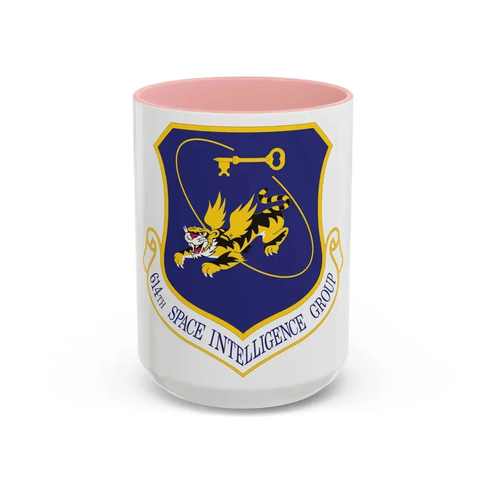 614th Space Intelligence Group (U.S. Air Force) Accent Coffee Mug 15oz Pink - Go Mug Yourself