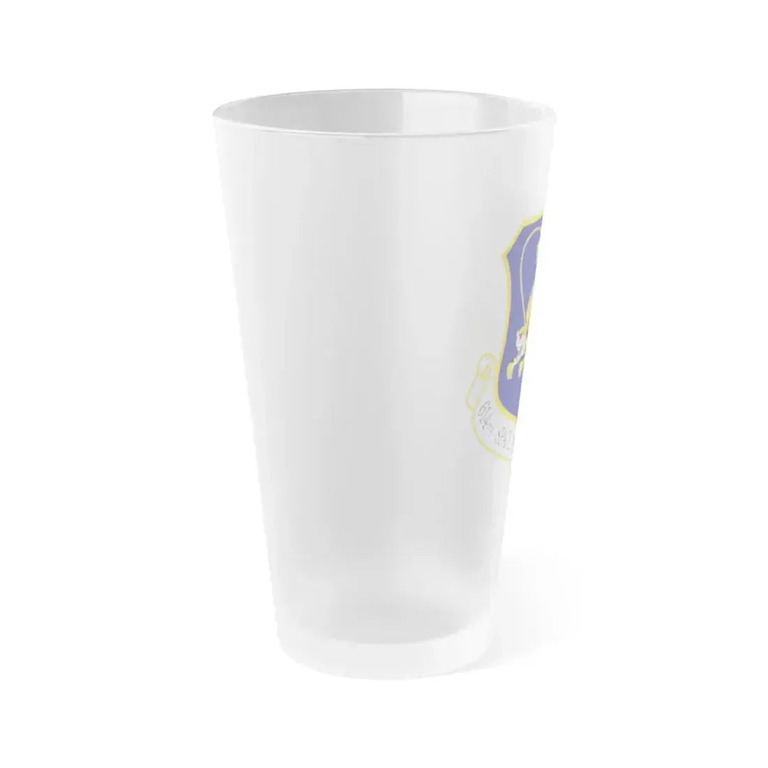 614th Space Intelligence Group (U.S. Air Force) Frosted Pint Glass 16oz - Go Mug Yourself
