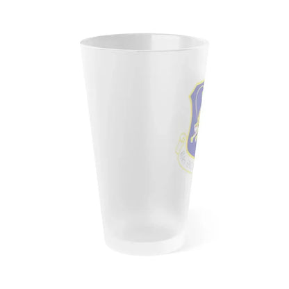 614th Space Intelligence Group (U.S. Air Force) Frosted Pint Glass 16oz - Go Mug Yourself