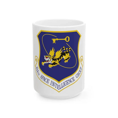 614th Space Intelligence Group (U.S. Air Force) White Coffee Mug 15oz - Go Mug Yourself