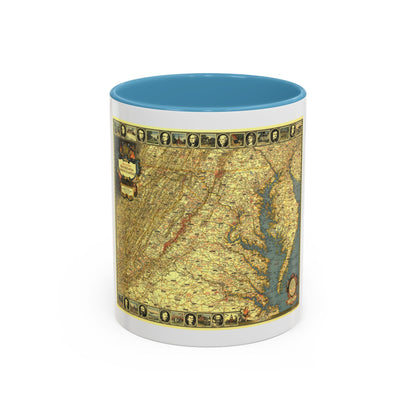 USA - Washington, Historic and Scenic (1939) (Map) Accent Coffee Mug