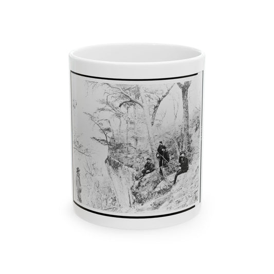 General Ulysses S. Grant And Five Other Men On Lookout Mountain, Tennessee (U.S. Civil War) White Coffee Mug