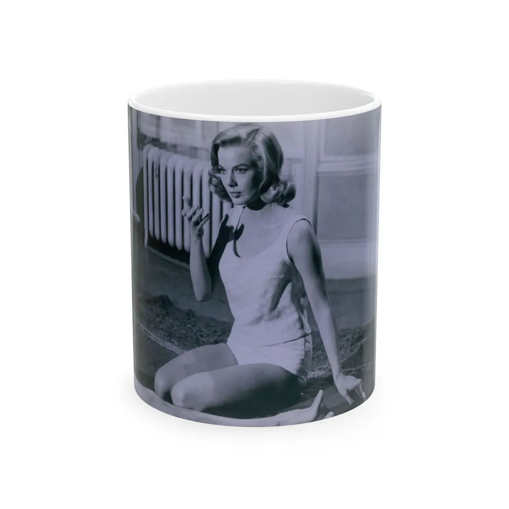 Leslie Parrish #182 (Vintage Female Icon) White Coffee Mug-11oz-Go Mug Yourself