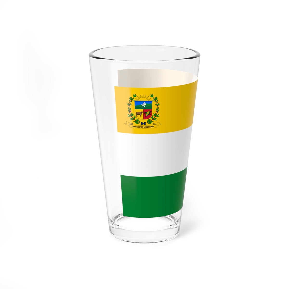 Bandera del Municipio Libertad Anzoategui (Venezuela) Pint Glass 16oz