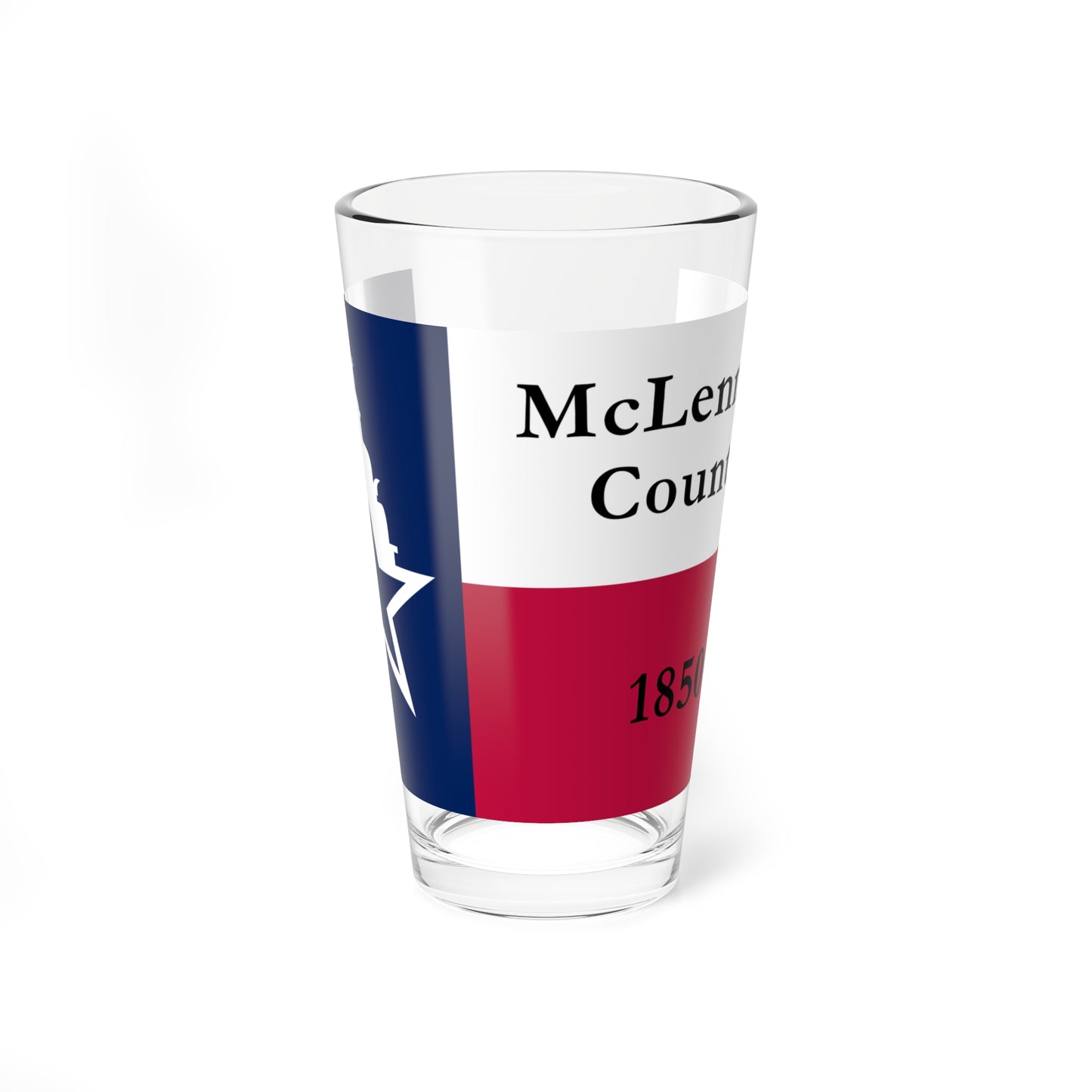 Flag of McLennan County Texas (United States) Pint Glass 16oz