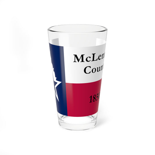 Flag of McLennan County Texas (United States) Pint Glass 16oz