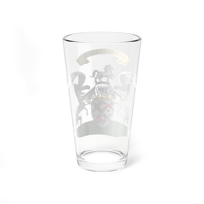 Earl of Dundonald Coat of Arms quartered with Blair (Scotland) (Coat of Arms) Pint Glass 16oz