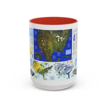 North America - Water- Precious Resource (1993) (Map) Accent Coffee Mug