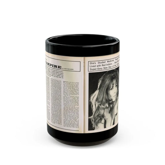 Ingrid Pitt #101 - Mag. Pages (Vintage Female Icon) Black Coffee Mug-15oz-Go Mug Yourself