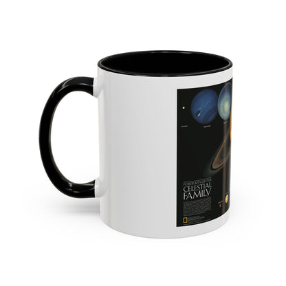 Space - The Solar System - Our Celestial Family (1990) (Map) Accent Coffee Mug