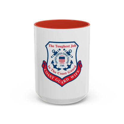 Coast Guard Wife (U.S. Coast Guard) Accent Coffee Mug
