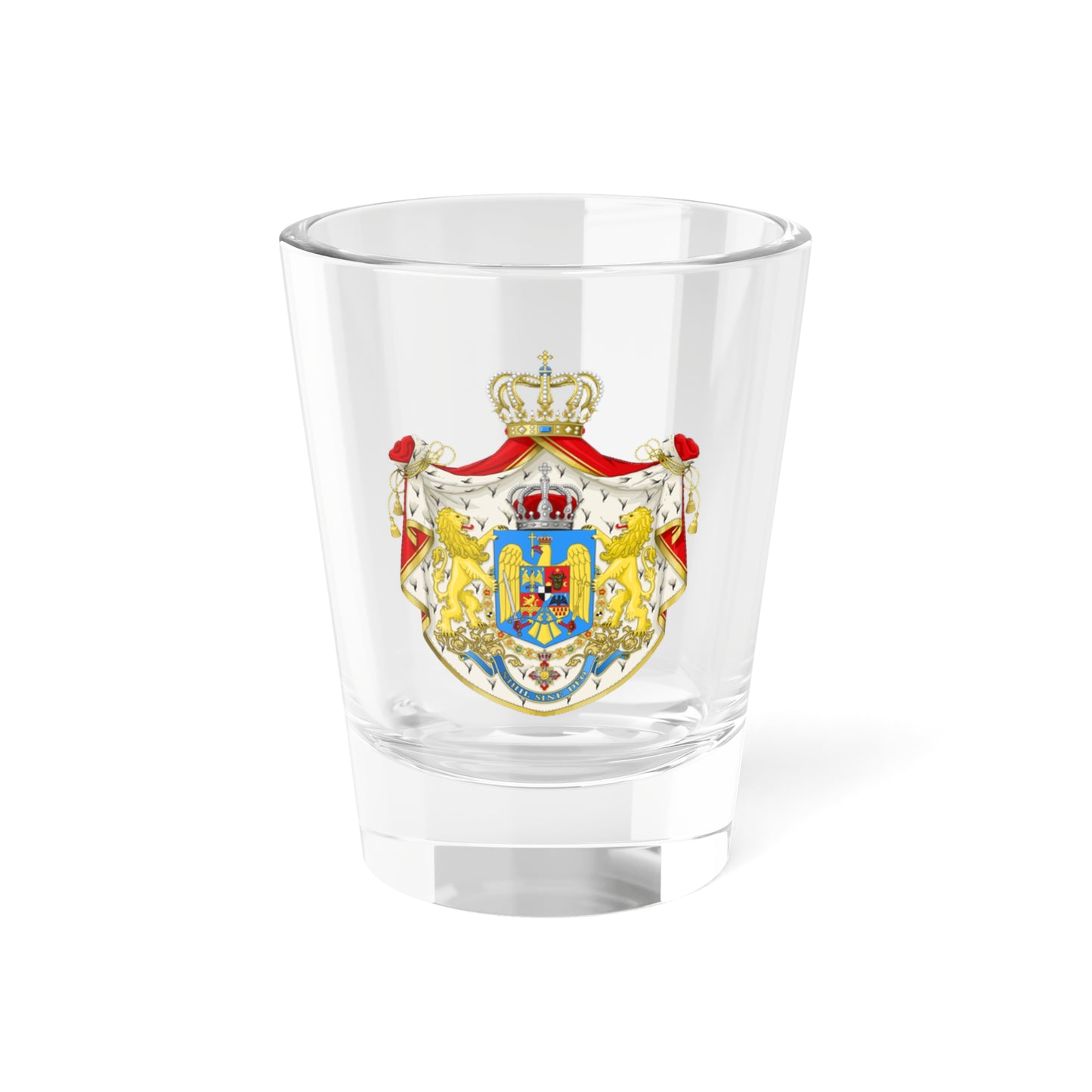 Kingdom of Romania - Big CoA (Oman) (Coat of Arms) Shot Glass 1.5oz