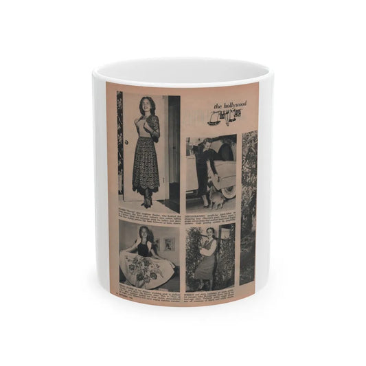 Terry Moore #638 - Magazine Page 4 B&W Photos+4 Captions (Vintage Female Icon) White Coffee Mug-11oz-Go Mug Yourself